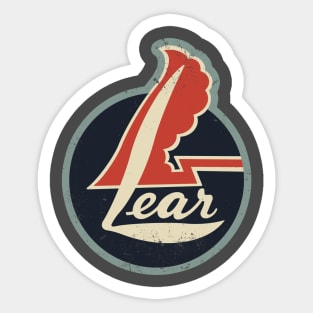 Retro Vintage Lear Jet 1960s Sticker